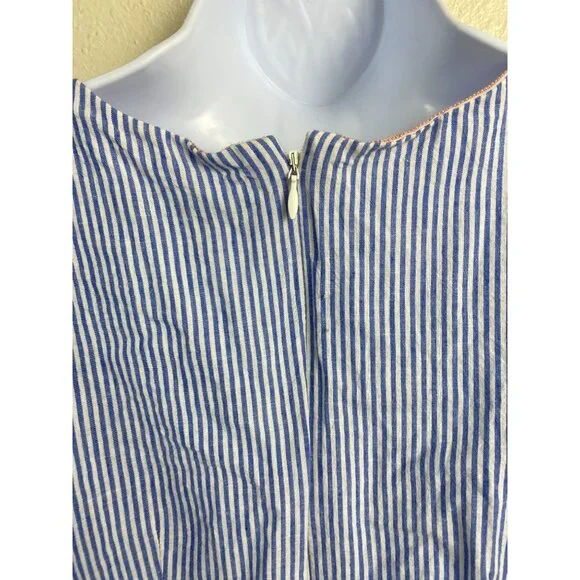 Boden Blue Stripped Wrap Dress Sz12 - Picture 11 of 12